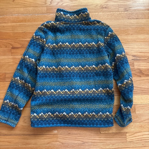 North Face Gordon Lyons Novelty 1/4 Zip Size L summit Gold Landscape Knit Print - Picture 7 of 7